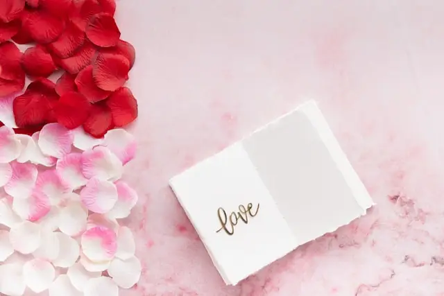 pretty flowers and note card